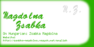 magdolna zsabka business card